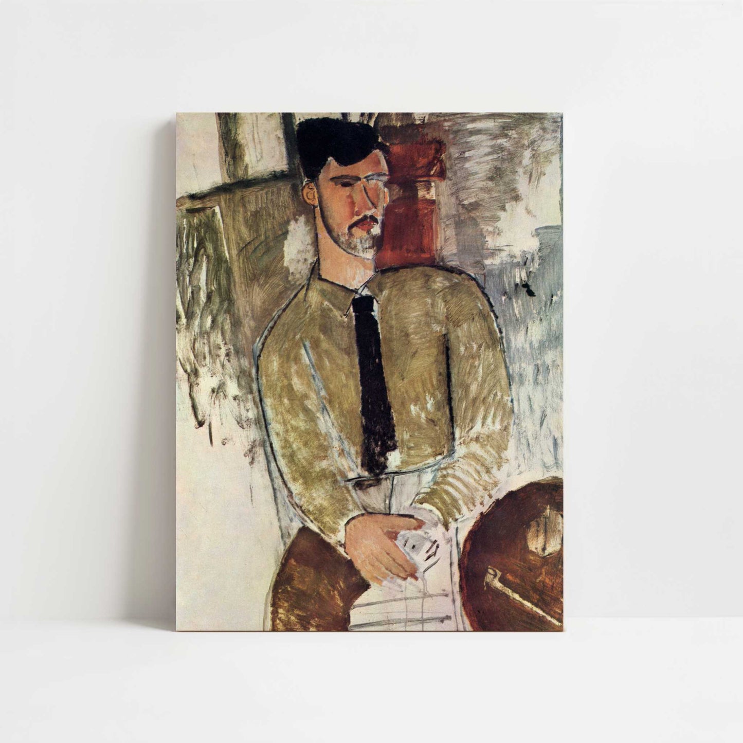 Henri Laurens Seated (c.1915) by Amedeo Modigliani – Art Print - Unframed art print