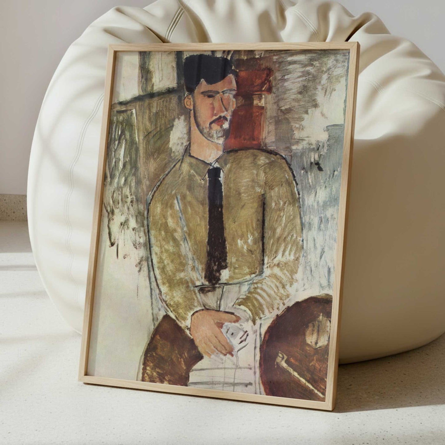 Henri Laurens Seated (c.1915) by Amedeo Modigliani – Art Print - Interior inspiration