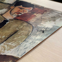 Henri Laurens Seated (c.1915) by Amedeo Modigliani – Art Print - Close-up detail of the art print