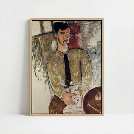 Framed Canvas - Framed canvas in oak color frame