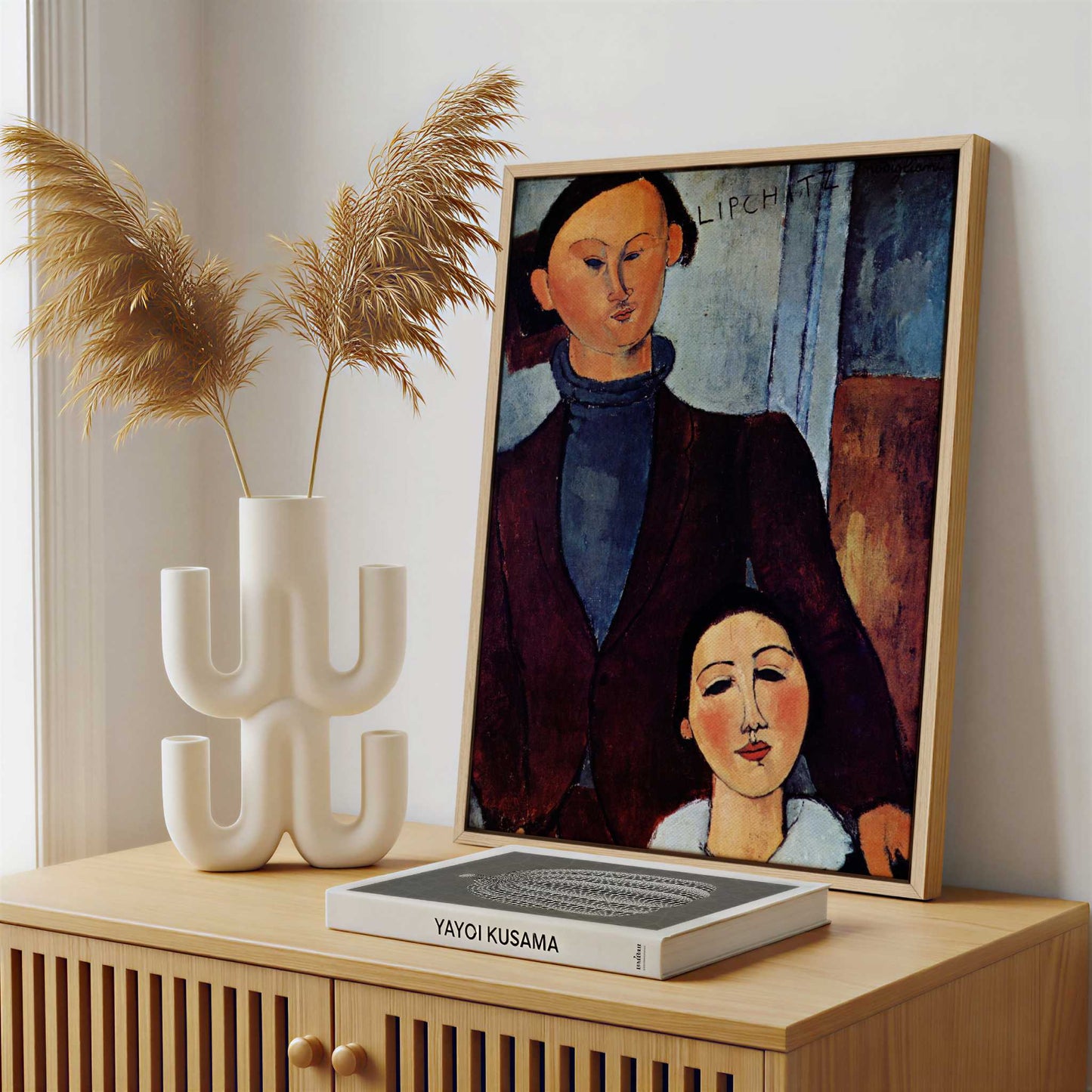 Framed Canvas - Framed canvas in a stylish interior setting