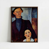 Framed Canvas - Framed canvas in dark wood color frame