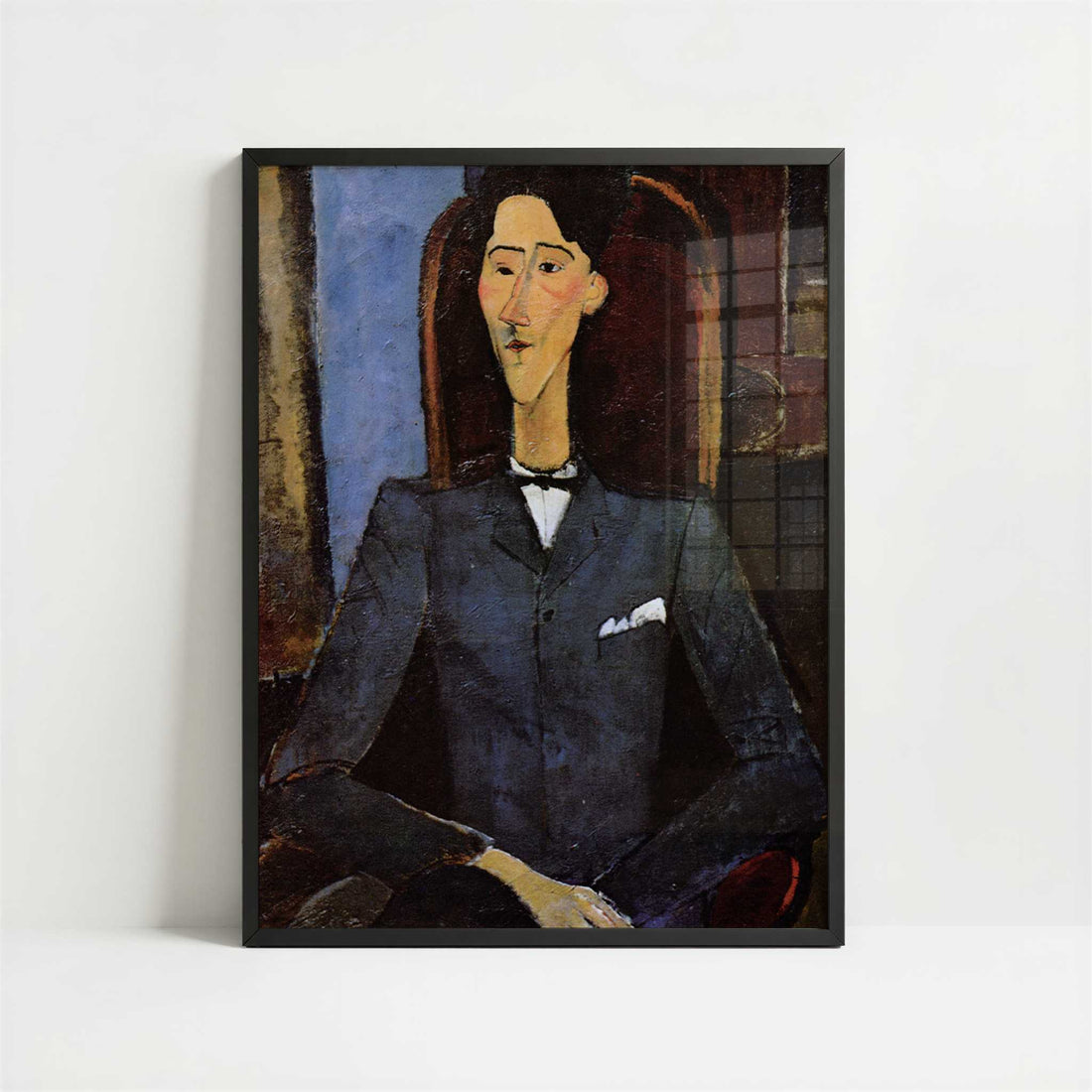 Jean Cocteau (1916) by Amedeo Modigliani – Art Print - Art print in black frame