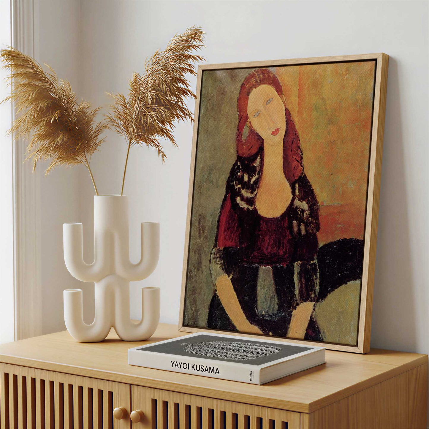 Framed Canvas - Framed canvas in a stylish interior setting
