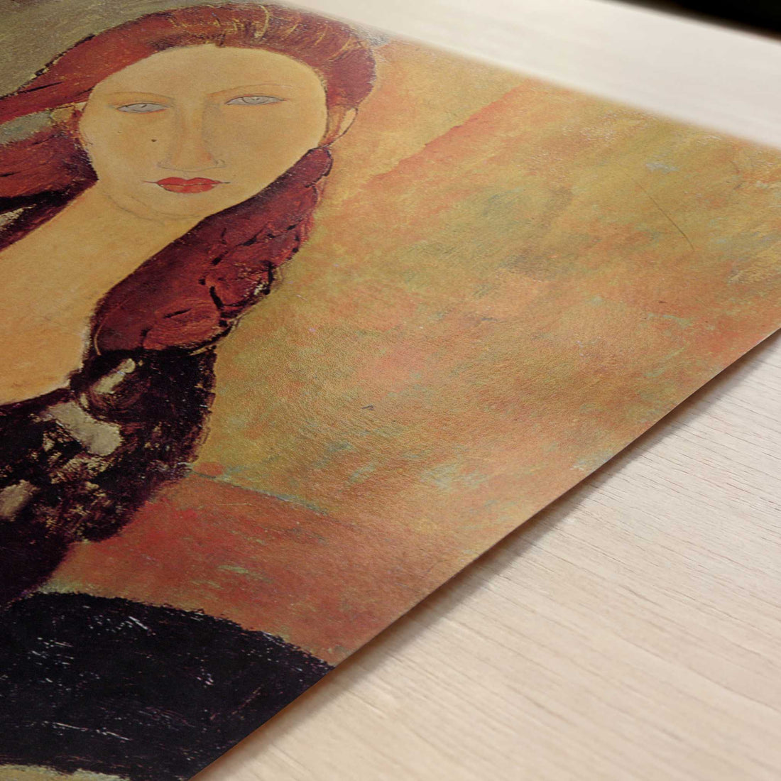 Jeanne Hébuterne (1918) by Amedeo Modigliani – Art Print - Close-up detail of the art print