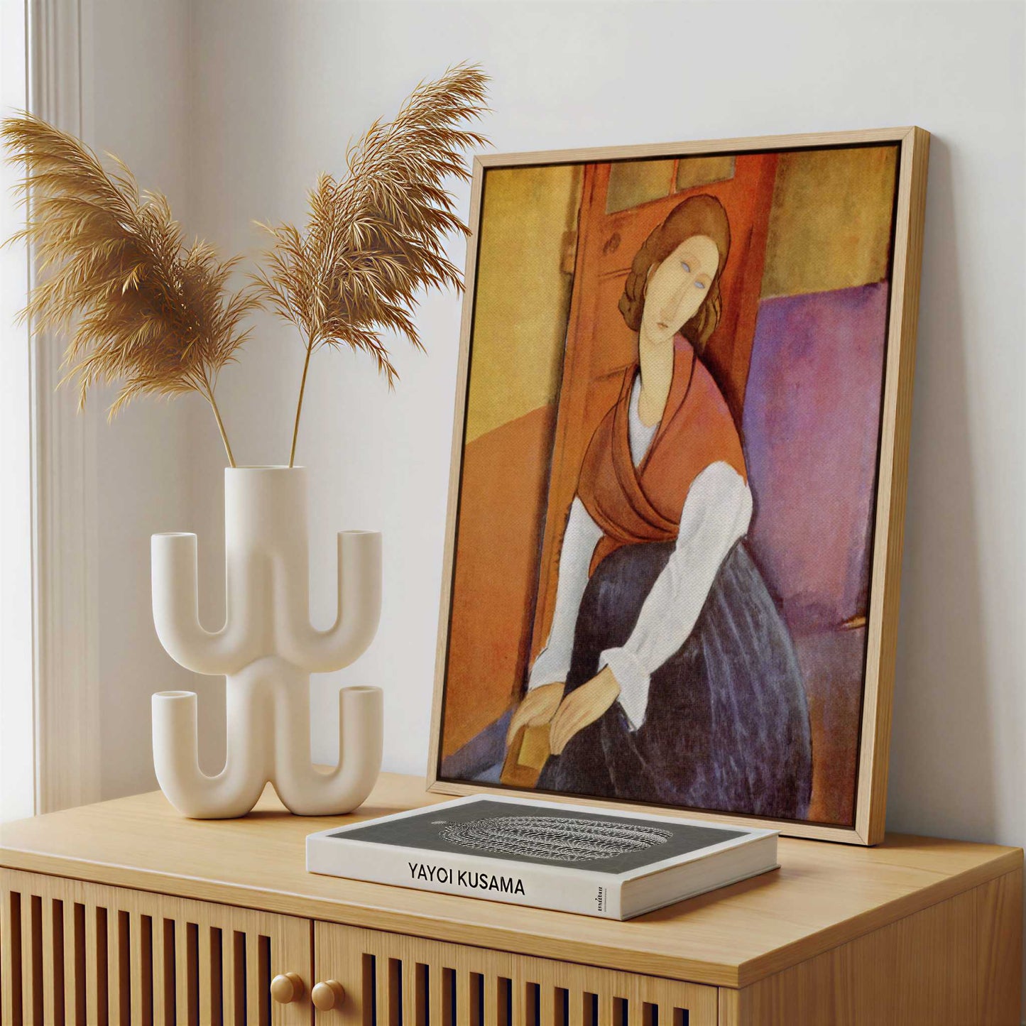 Framed Canvas - Framed canvas in a stylish interior setting