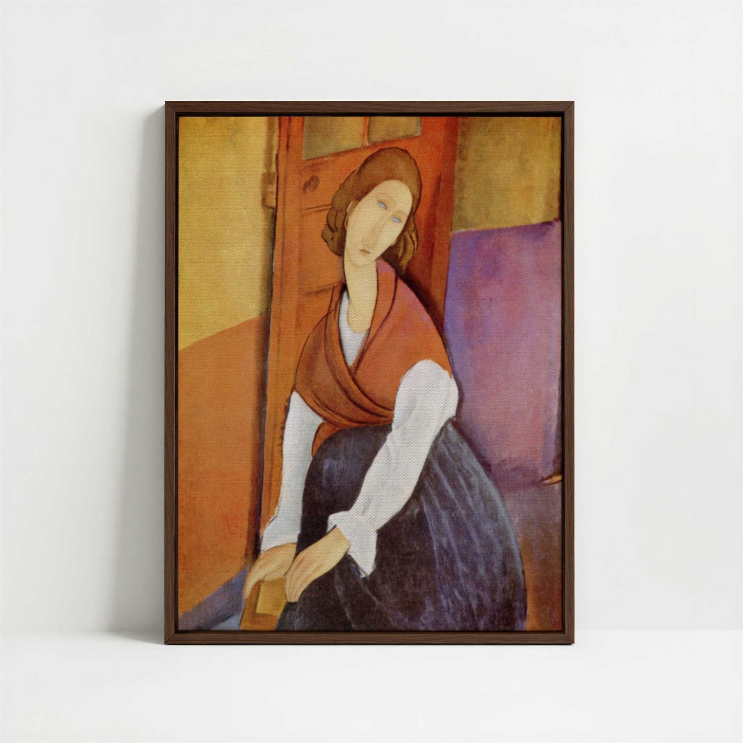 Framed Canvas - Framed canvas in dark wood color frame