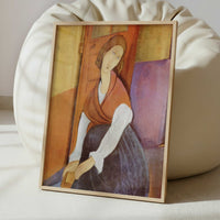 Jeanne Hébuterne (1919) by Amedeo Modigliani – Art Print - Interior inspiration