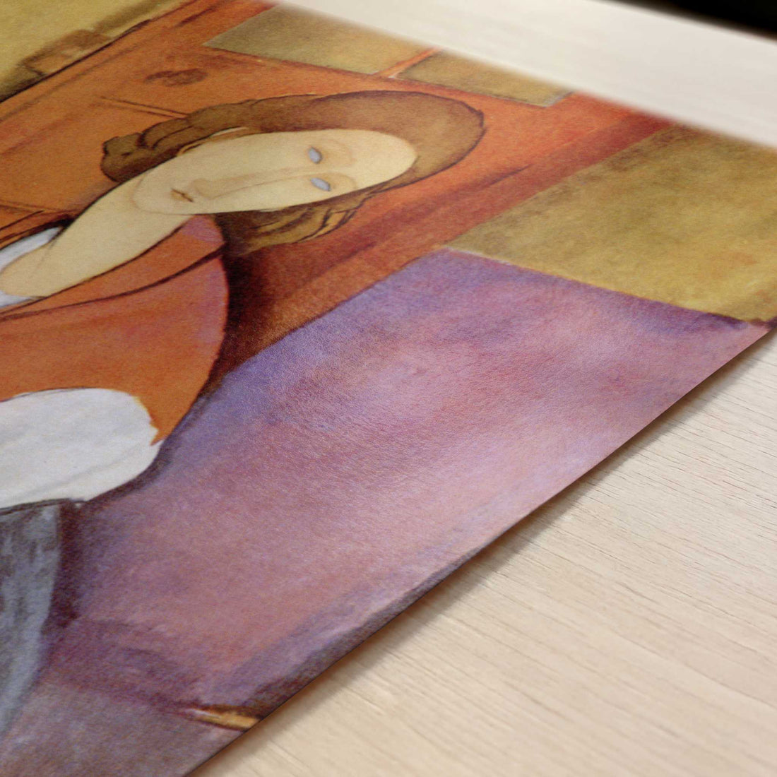 Jeanne Hébuterne (1919) by Amedeo Modigliani – Art Print - Close-up detail of the art print