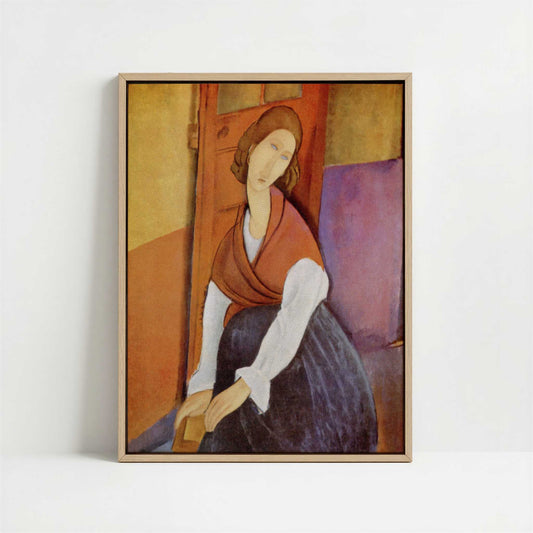 Framed Canvas - Framed canvas in oak color frame