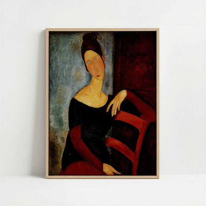 Framed Canvas - Framed canvas in oak color frame