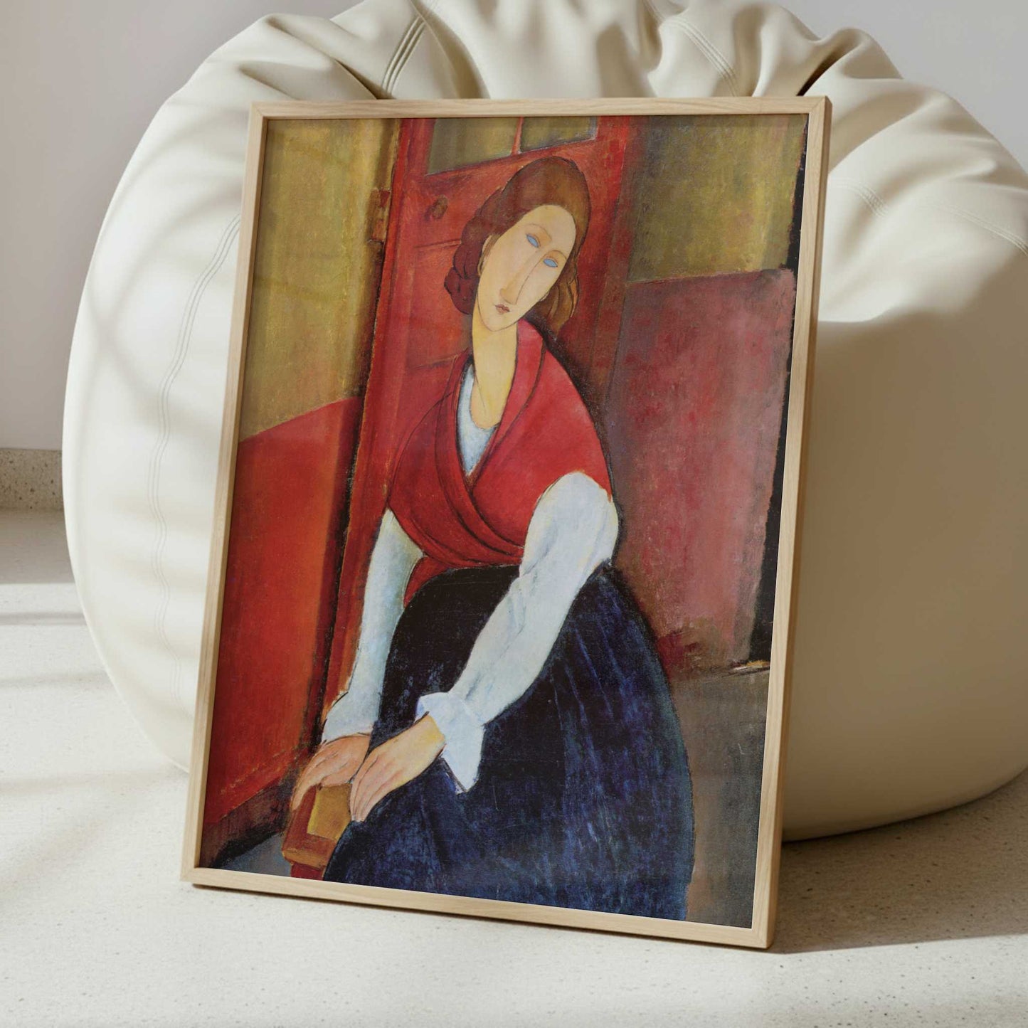 Jeanne Hébuterne, Door in Background (1919-20) by Modigliani – Art Print - Interior inspiration