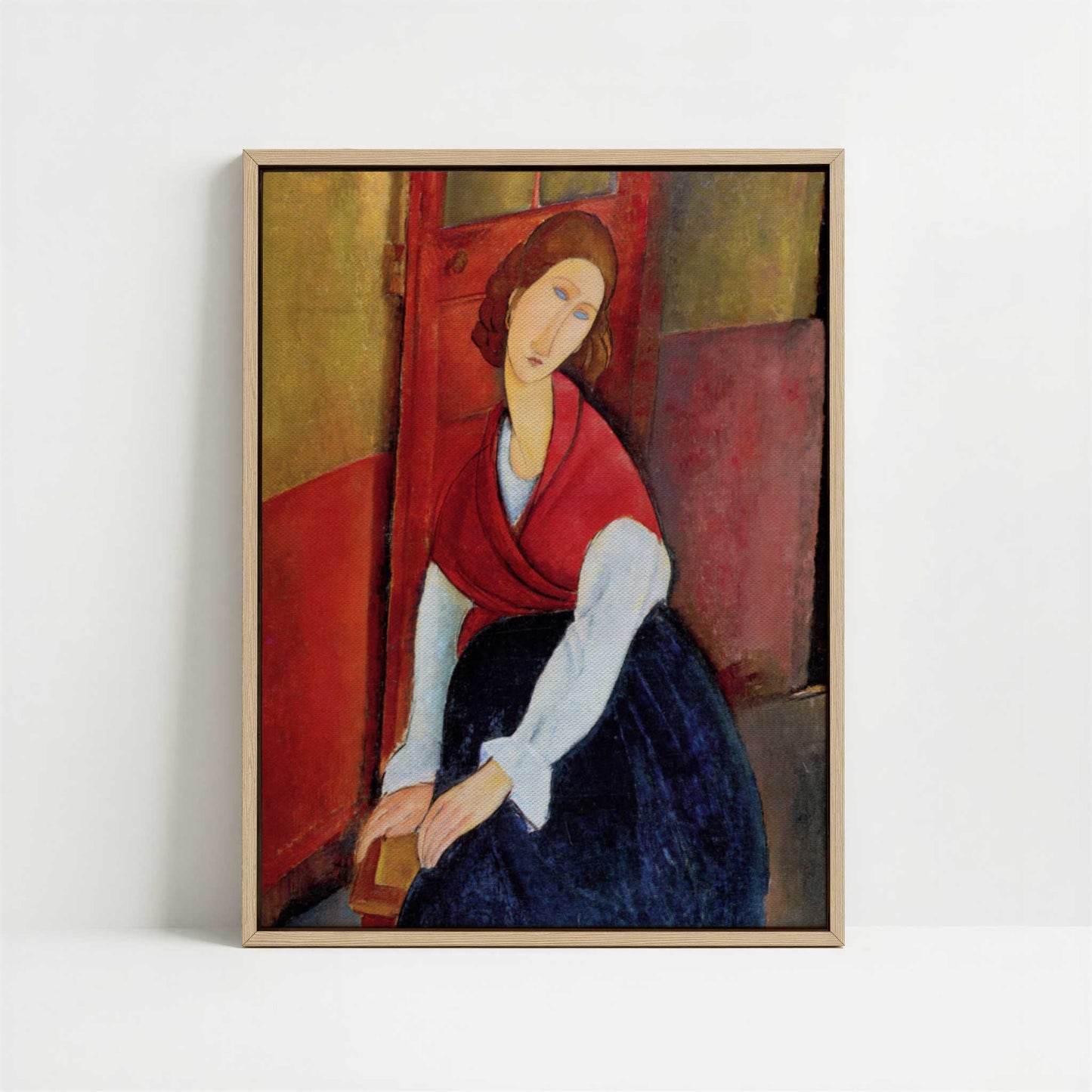 Framed Canvas - Framed canvas in oak color frame