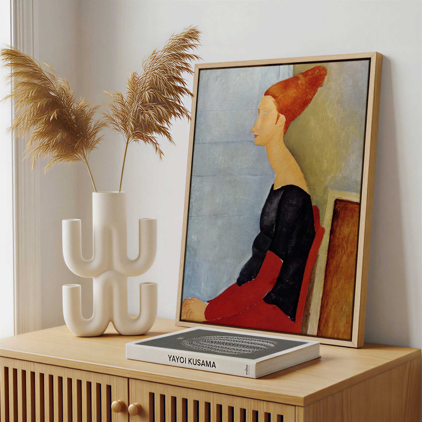 Framed Canvas - Framed canvas in a stylish interior setting