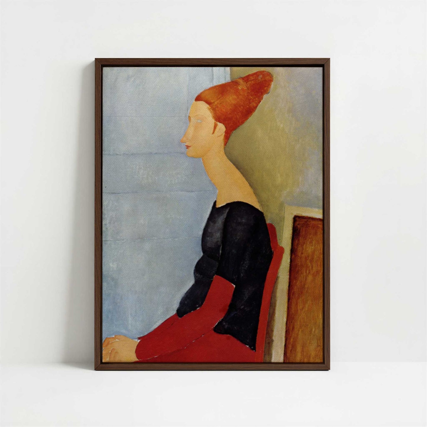 Framed Canvas - Framed canvas in dark wood color frame