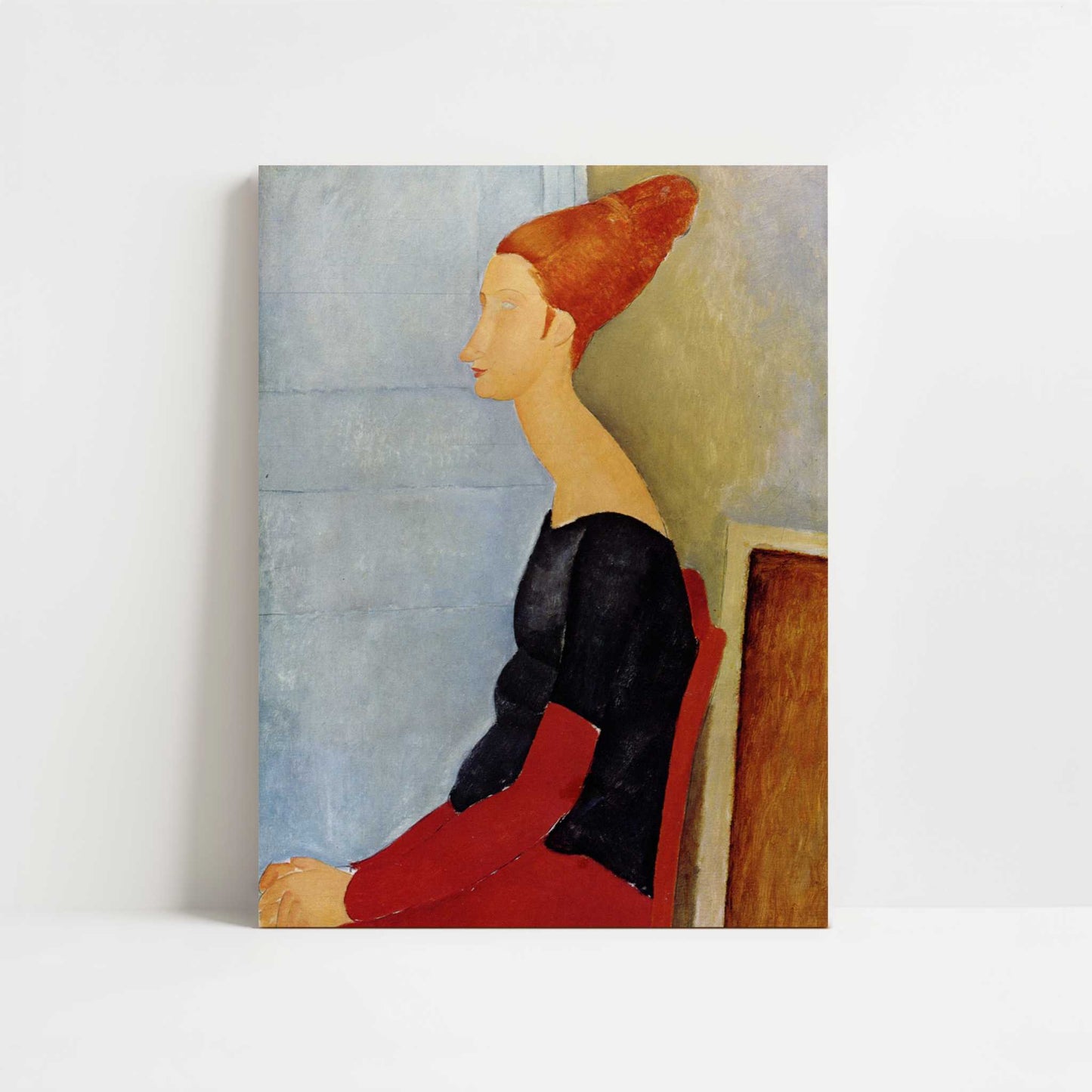 Jeanne Hébuterne in Profile (1918) by Amedeo Modigliani – Art Print - Unframed art print