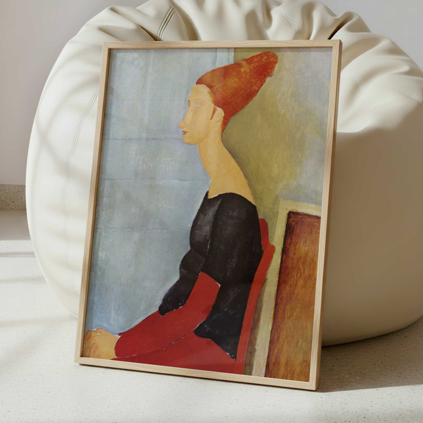 Jeanne Hébuterne in Profile (1918) by Amedeo Modigliani – Art Print - Interior inspiration