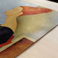 Jeanne Hébuterne in Profile (1918) by Amedeo Modigliani – Art Print - Close-up detail of the art print