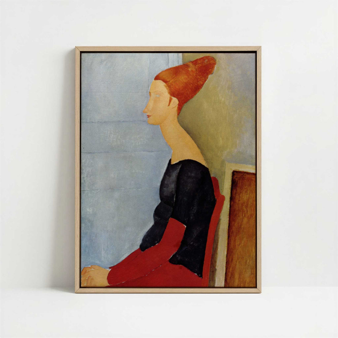 Framed Canvas - Framed canvas in oak color frame