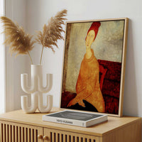 Framed Canvas - Framed canvas in a stylish interior setting