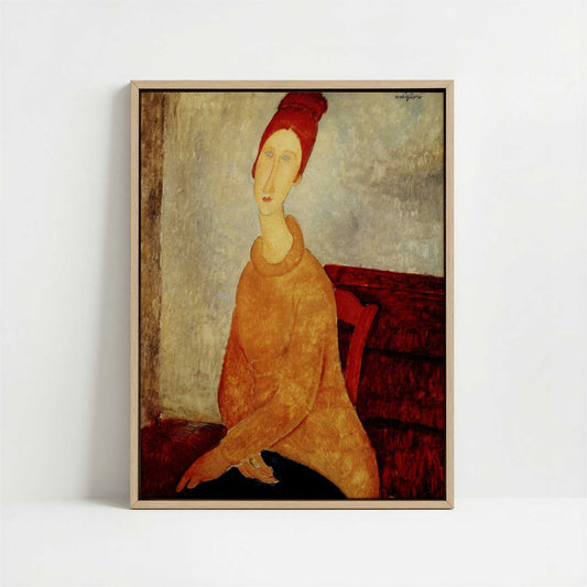 Framed Canvas - Framed canvas in oak color frame