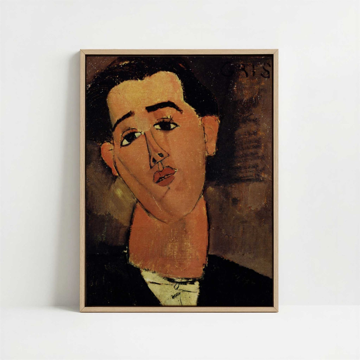 Framed Canvas - Framed canvas in oak color frame