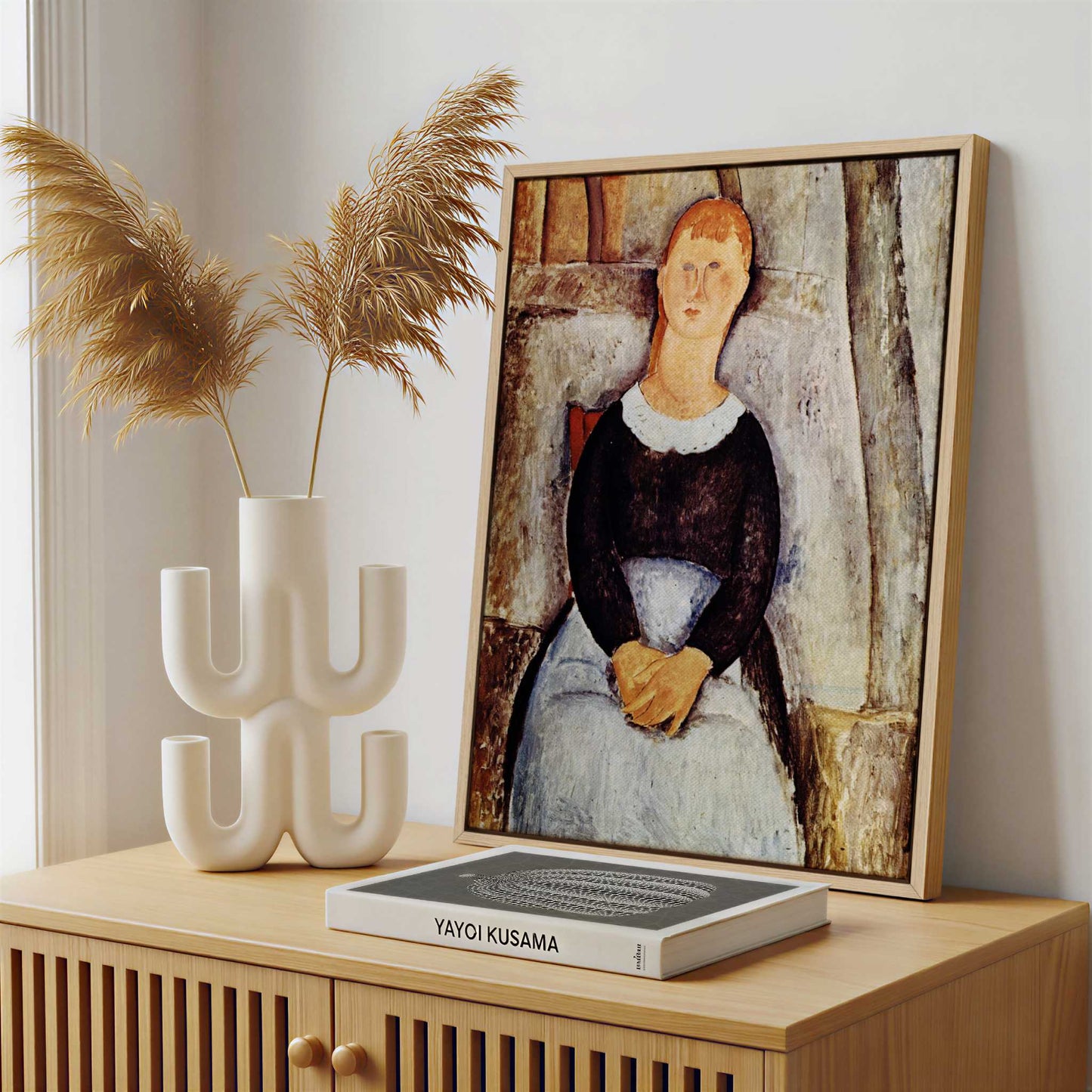 Framed Canvas - Framed canvas in a stylish interior setting