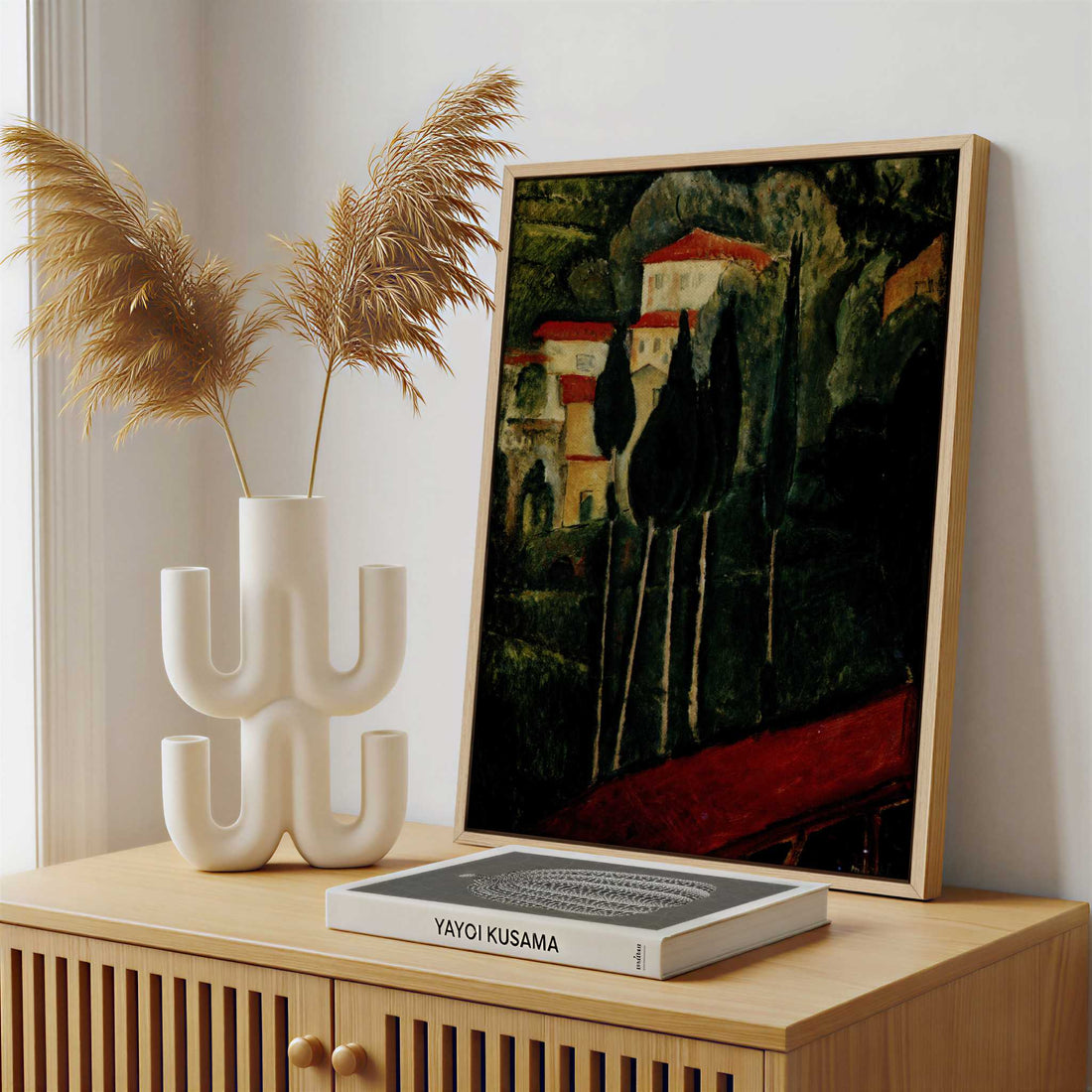 Framed Canvas - Framed canvas in a stylish interior setting