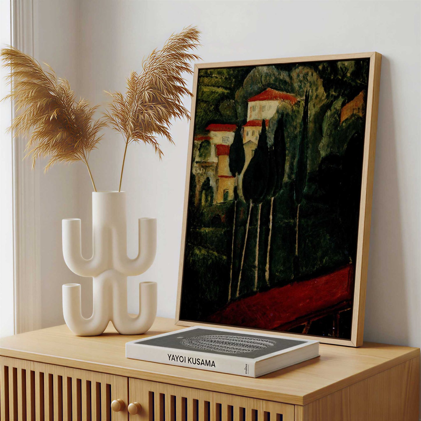 Framed Canvas - Framed canvas in a stylish interior setting