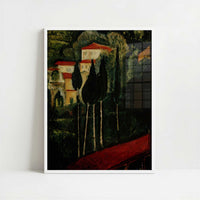 Landscape (1919) by Amedeo Modigliani – Art Print - Art print in white frame