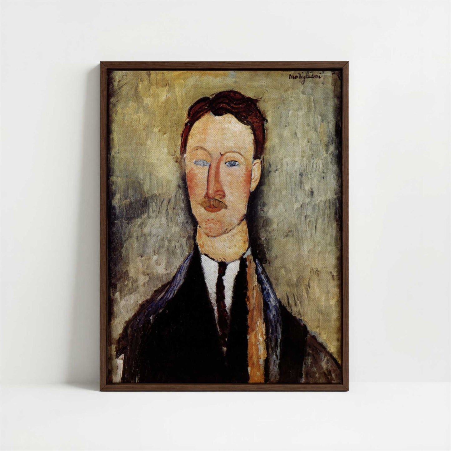 Framed Canvas - Framed canvas in dark wood color frame