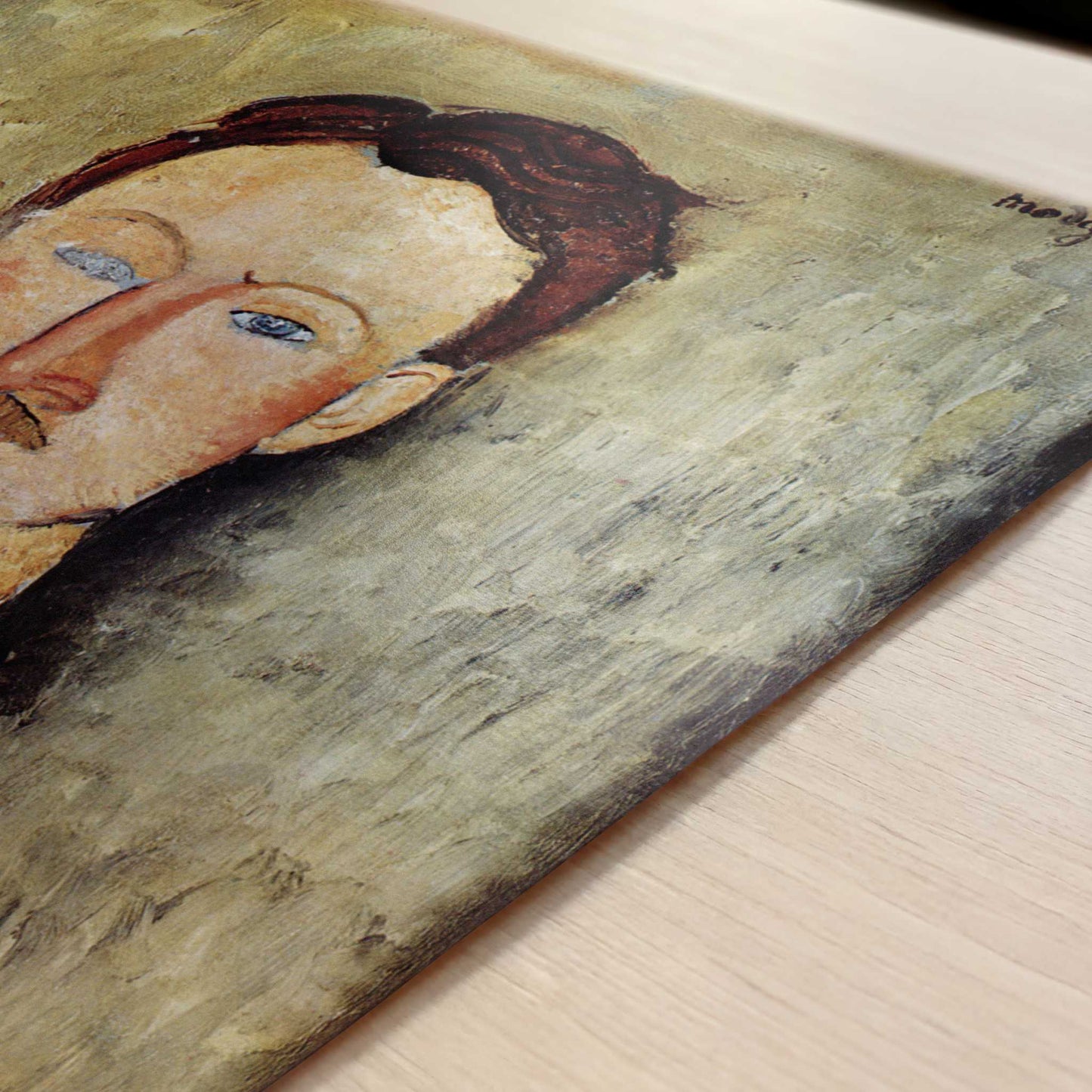 Leopold Survage (1918) by Amedeo Modigliani – Art Print - Close-up detail of the art print