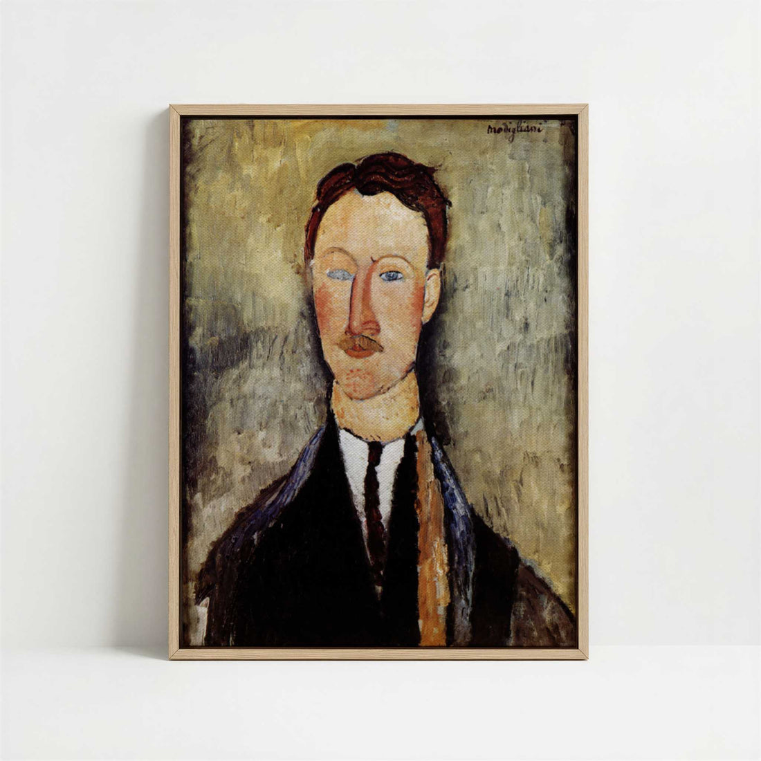 Framed Canvas - Framed canvas in oak color frame