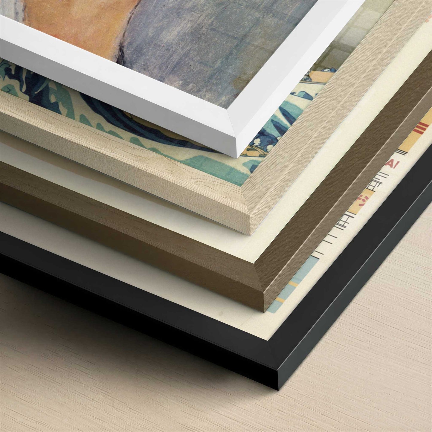 Leopold Zborovski (1918) by Amedeo Modigliani – Art Print - Close-up detail of the different frames