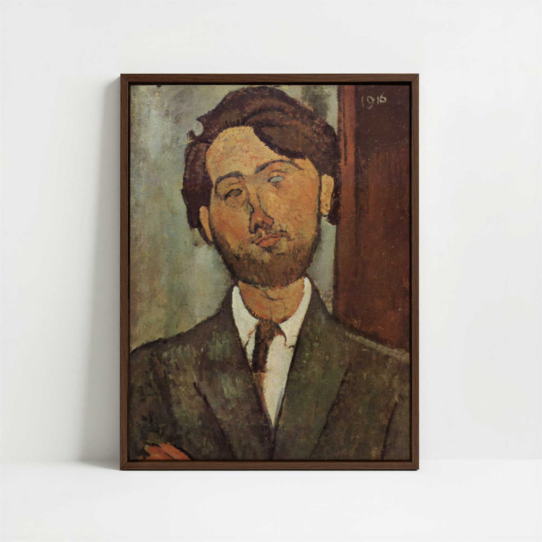 Framed Canvas - Framed canvas in dark wood color frame