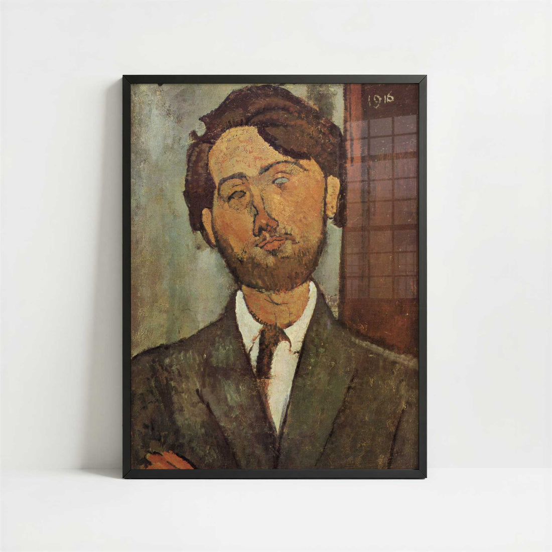 Leopold Zborowski (1916) by Amedeo Modigliani – Art Print - Art print in black frame