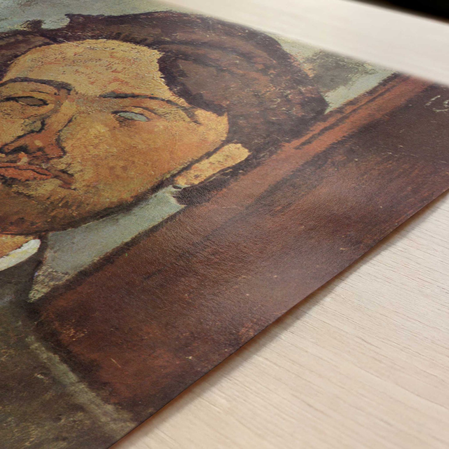 Leopold Zborowski (1916) by Amedeo Modigliani – Art Print - Close-up detail of the art print