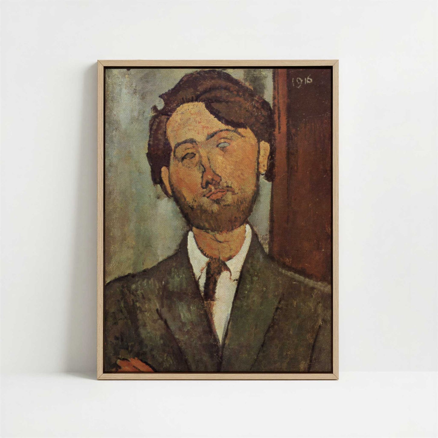 Framed Canvas - Framed canvas in oak color frame