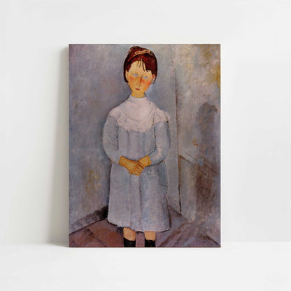 Little Girl in Blue (1918) by Amedeo Modigliani – Art Print - Unframed art print
