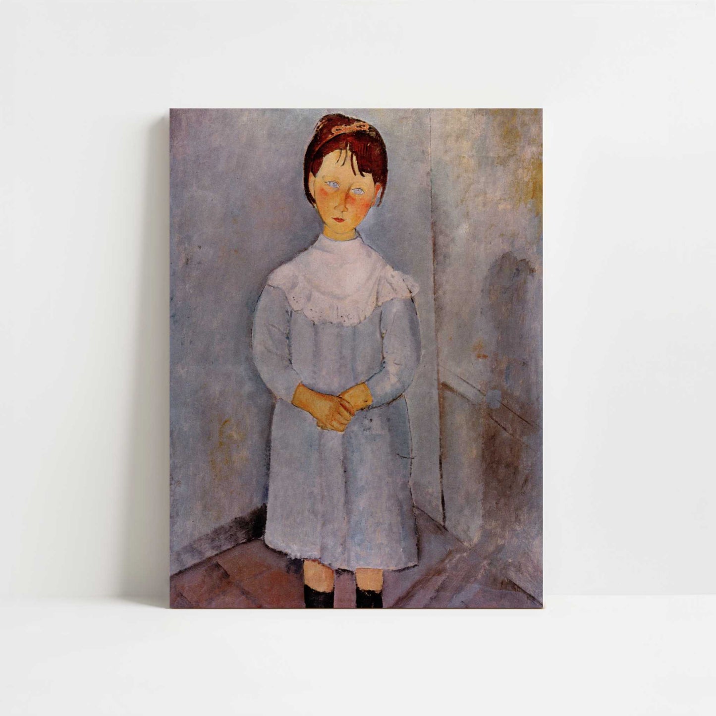 Little Girl in Blue (1918) by Amedeo Modigliani – Art Print - Unframed art print
