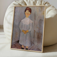 Little Girl in Blue (1918) by Amedeo Modigliani – Art Print - Interior inspiration