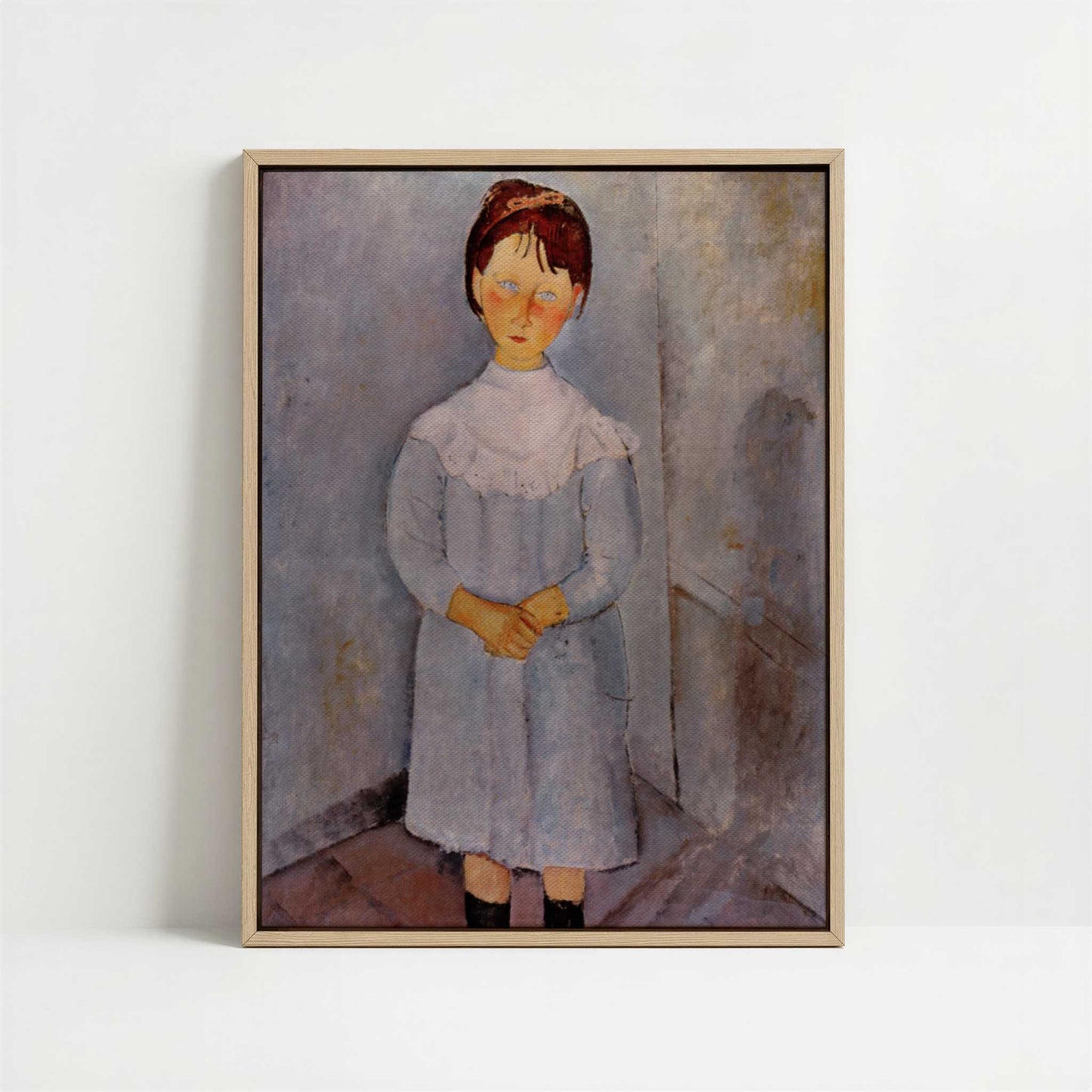 Framed Canvas - Framed canvas in oak color frame