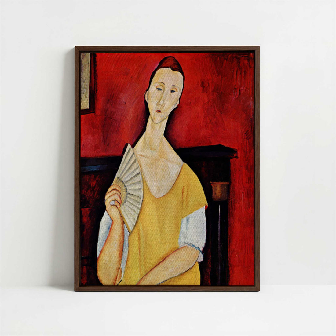Framed Canvas - Framed canvas in dark wood color frame