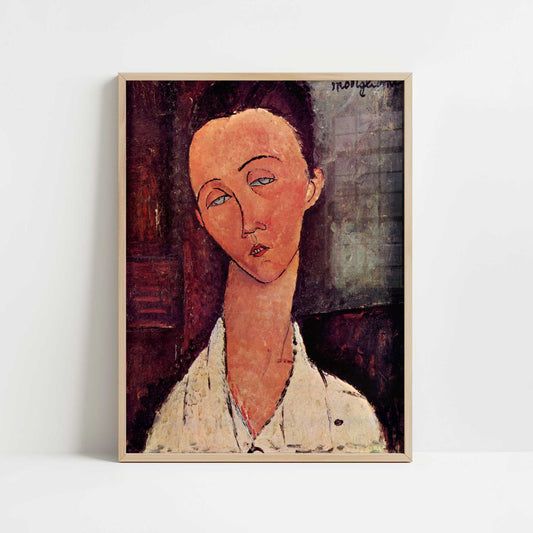 Lunia Czechowska (1918) by Amedeo Modigliani – Art Print - Art print in oak frame