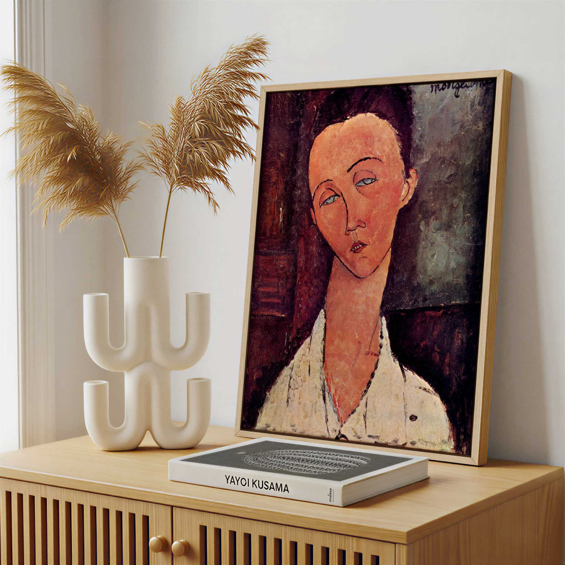 Framed Canvas - Framed canvas in a stylish interior setting