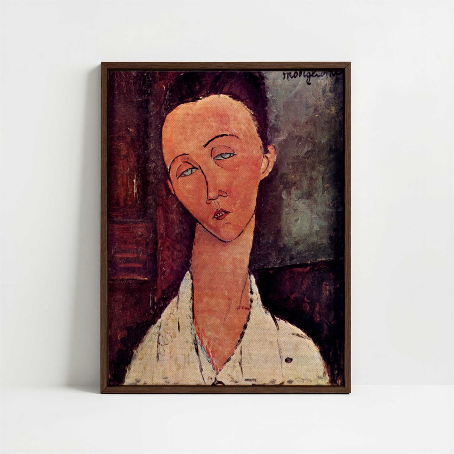 Framed Canvas - Framed canvas in dark wood color frame