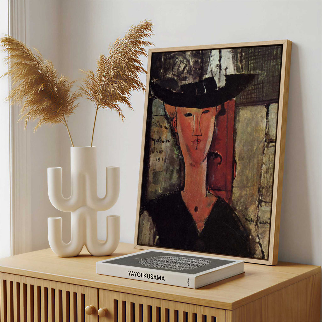 Framed Canvas - Framed canvas in a stylish interior setting