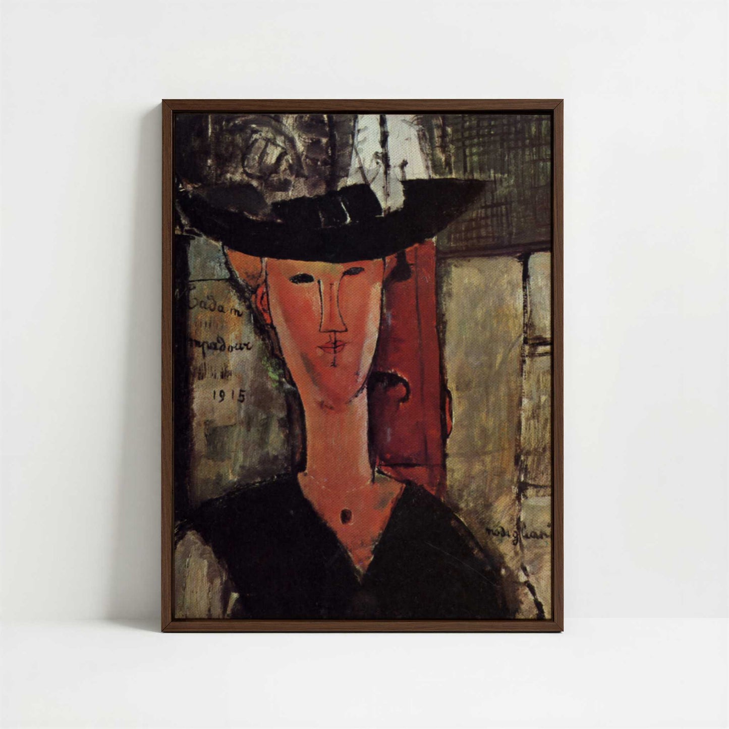 Framed Canvas - Framed canvas in dark wood color frame