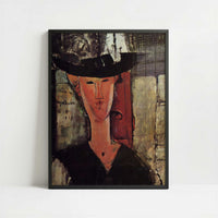 Madam Pompadour (1915) by Amedeo Modigliani – Art Print - Art print in black frame