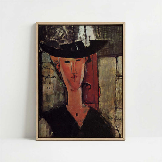 Framed Canvas - Framed canvas in oak color frame
